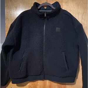 Barely worn black Sherpa crop jacket